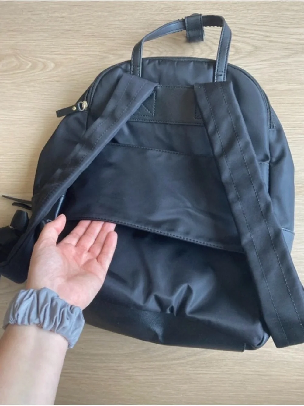 Black Backpack with Front Pockets
